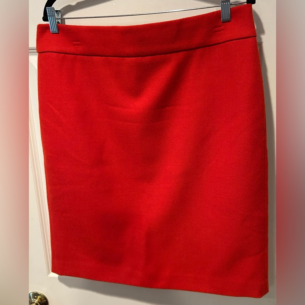 J Crew Wool Elegant Red Women's Skirt
